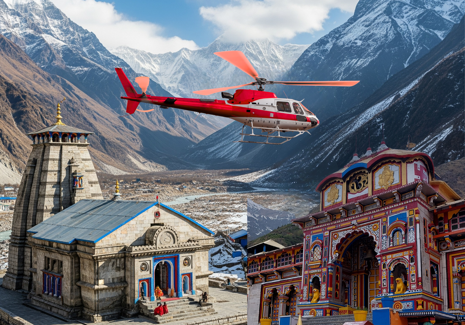 Do Dham Yatra by Helicopter 3 Nights 4 Days from Dehradun